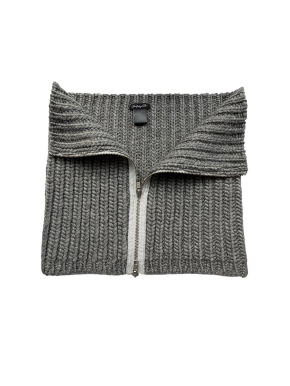 Christopher Fischer Gray Knit Zip Snood